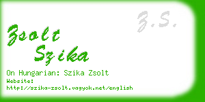 zsolt szika business card